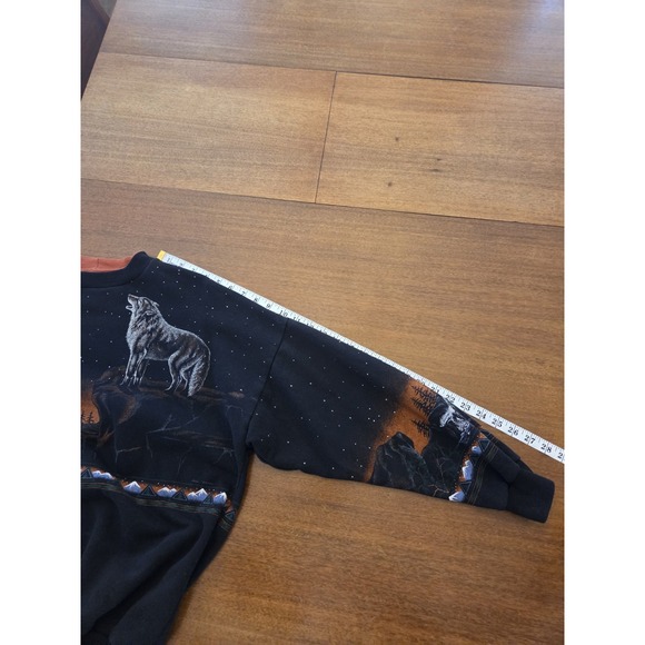 Vtg Howling Wolf Sweatshirt Men's Lg/xl Artisans Sunchein Designs Truckstop - Picture 4 of 9